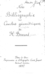 Brocard原始1897纸的第一页。照片信用[Wikimedia Commons]
